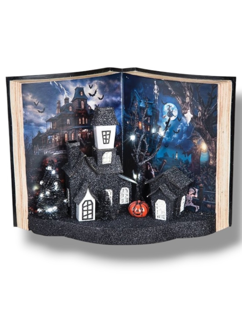LED Haunted House Storybook Tabletop Halloween Light Up Book Decor
